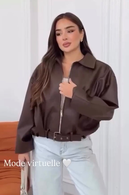 Veste Bomber en Cuir 🇪🇸