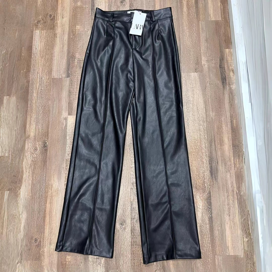 Pantalon Large en Cuir Zara 🇪🇸