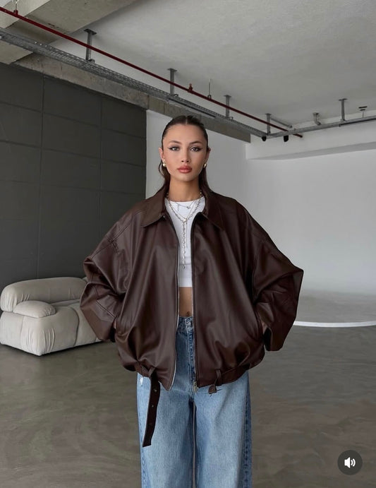 Veste Bomber en Cuir 🇪🇸